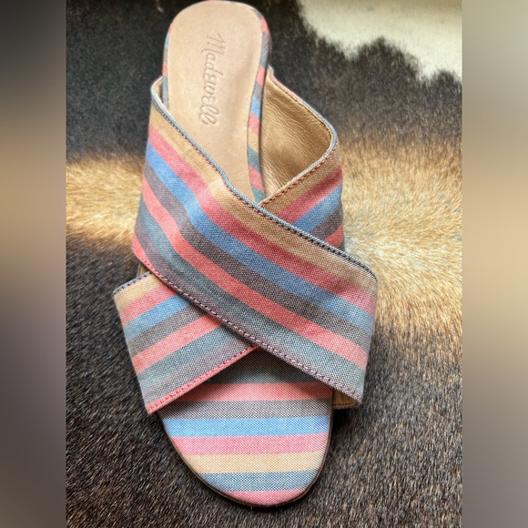 Madewell Ruthie Criss Cross Rainbow Sandals NEW size 6.5 6 1/2 - Picture 4 of 7